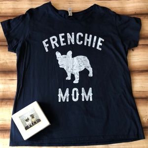 French Bulldog Mom navy short sleeve tee shirt